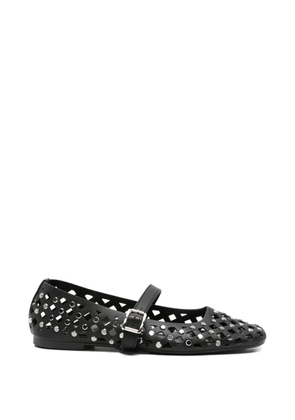 exè stud-embellished cut-out ballet flats - Black