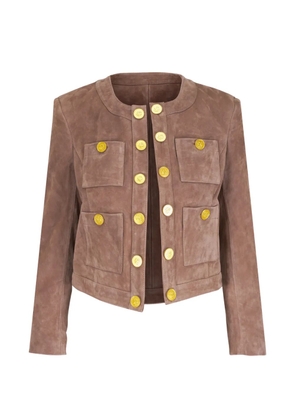 L'Agence Jayde suede jacket - Brown