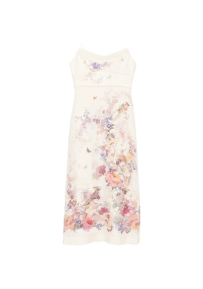 ZIMMERMANN floral-print midi dress - Neutrals