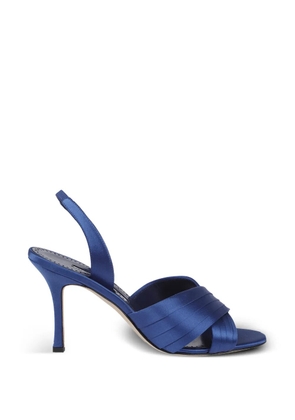 Manolo Blahnik Vierasan crossover-strap heeled sandals - Blue