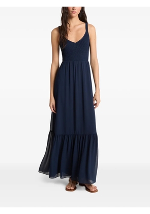 Michael Michael Kors smocked tiered maxi dress - Blue