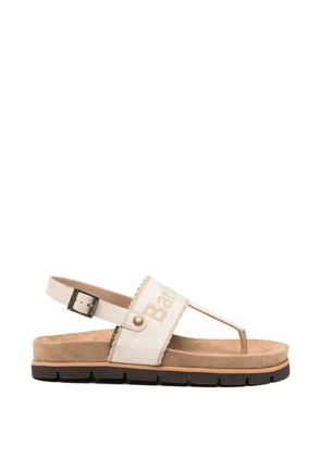 Barbour Lumley logo-embroidered slingback sandals - Neutrals