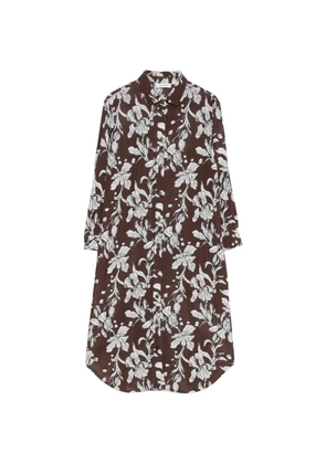 Rosso 35 floral-print midi dress - Brown
