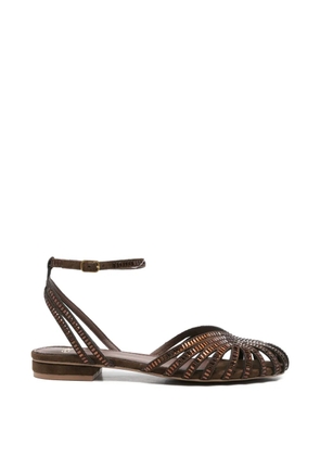 exè embellished cage-strap sandals - Brown