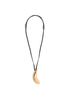 Monies curved pendant necklace - Gold