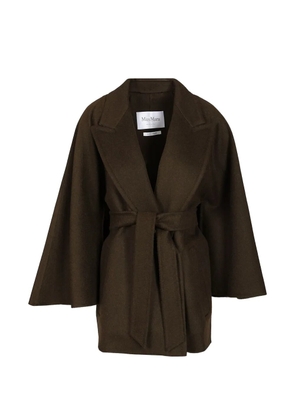 Max Mara belted oversized coat - Green