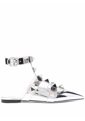 Valentino Garavani Roman stud buckled shoes - Silver