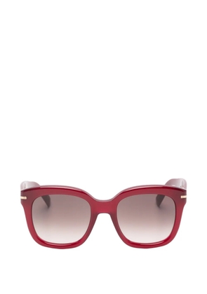 BOSS tortoiseshell-effect square-frame sunglasses - Red