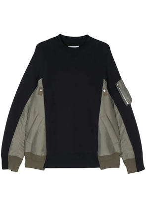 sacai panelled sweatshirt - Blue