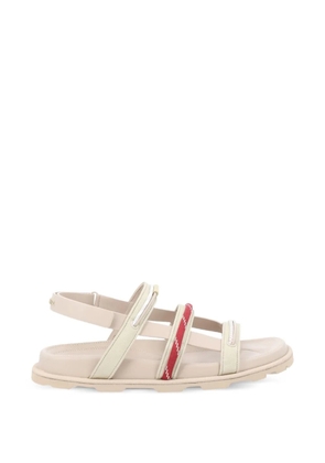 Moncler Vera Island leather flat sandals - Neutrals