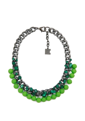 Essentiel Antwerp rhinestone-embellished curb-chain necklace - Black