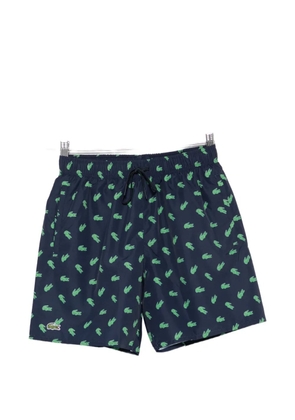 Lacoste logo-patch swim shorts - Blue