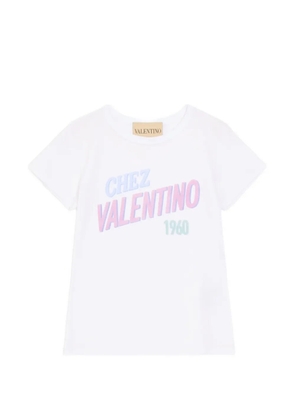 Valentino Garavani cotton jersey T-shirt with Chez Valentino 1960 print - White