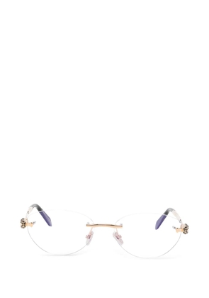 Bvlgari round rimless glasses - Gold