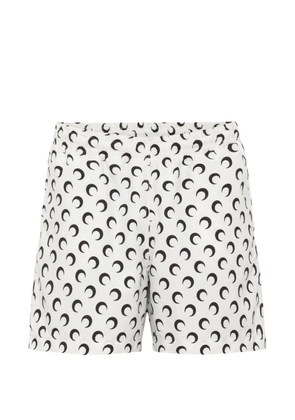 Marine Serre Moon-print swim shorts - White