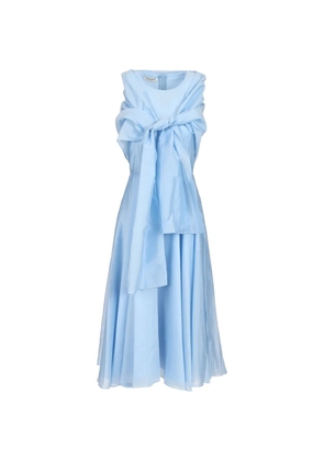 Al Duca D’Aosta 1902 integrated-shawl sleeveless dress - Blue