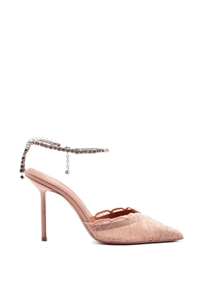 Castagna floral-lace scalloped sandals - Pink