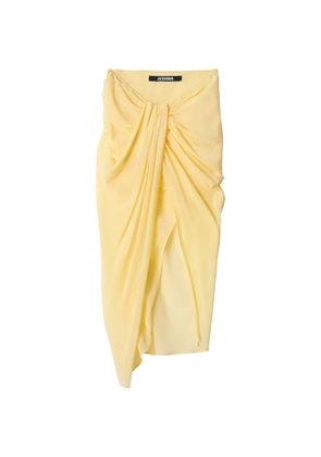 Jacquemus draped asymmetric skirt - Yellow