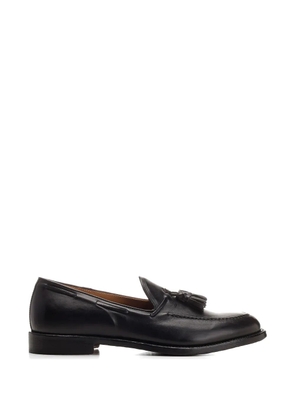 corvari tassel-detail leather boat shoes - Black