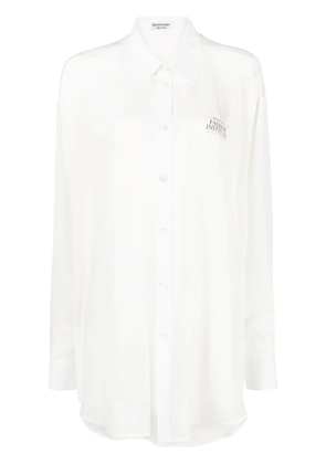 Balenciaga Fashion Institute oversized shirt - White
