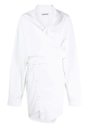 Balenciaga wrap shirt dress - White