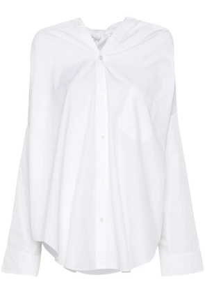 Balenciaga pussy-bow collar cotton shirt - White