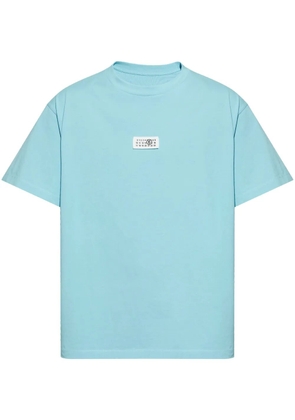 MM6 Maison Margiela numbers-motif T-shirt - Blue