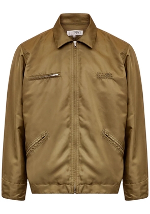 MM6 Maison Margiela numbers-motif bomber jacket - Brown