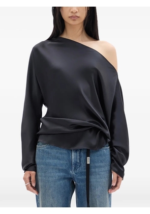 Ann Demeulemeester one-shoulder long-sleeve top - Black