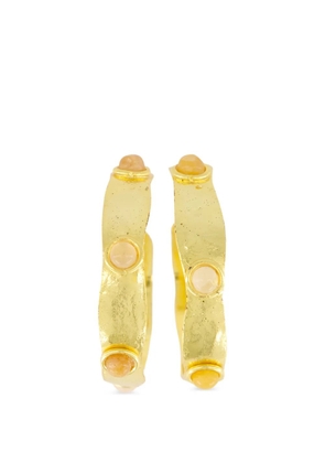 Sylvia Toledano Bianca quartz and jasper hoop earrings - Gold