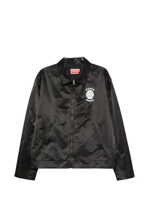 Kenzo logo-print satin jacket - Black