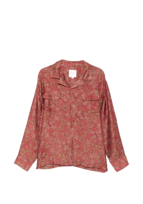 FOUND floral-print crinkled shirt - Pink