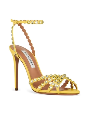Aquazzura Tequila crystal-embellished sandals - Yellow