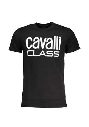 Cavalli Class logo-print crew-neck T-shirt - Black