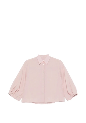 Xacus puff-sleeve cropped shirt - Pink