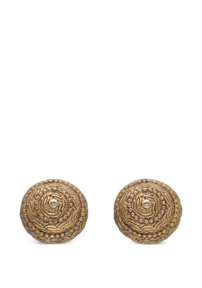 Vintage textured clip-on earrings - Gold