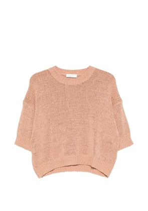 Roberto Collina open-knit short-sleeves T-shirt - Neutrals