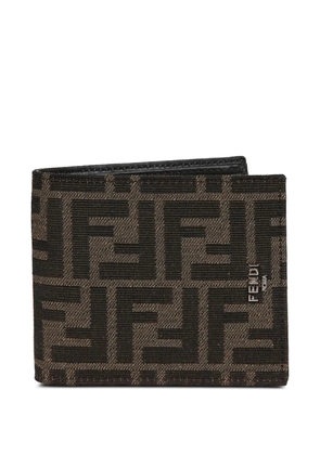 FENDI FF logo bi-fold wallet - Brown