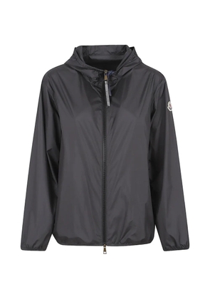 Moncler logo-patch hooded jacket - Grey