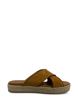 Gianvito Rossi Criss Cross Strap espadrille sandals - Brown