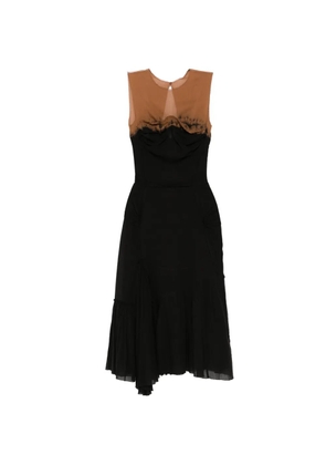 Prada Pre-Owned sheer-panel corset dress - Black