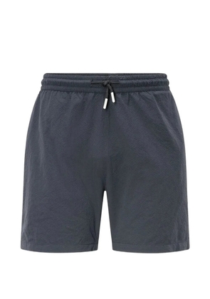 04651 / A TRIP IN A BAG Mono Seersucker drawstring pocket swim shorts - Blue