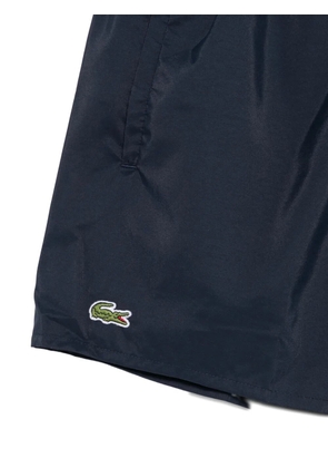 Lacoste logo-patch drawstring swim shorts - Blue