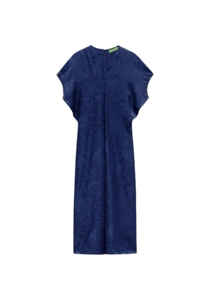 Shanghai Tang Tang jacquard midi dress - Blue