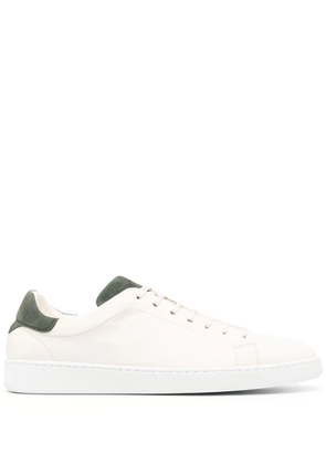 Kiton logo-debossed low-top sneakers - Neutrals