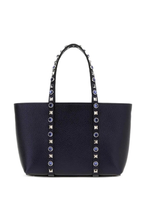 Valentino Garavani Rockstud crystal-embellished shoulder bag - Blue