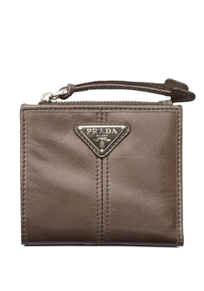 Prada small leather wallet - Brown