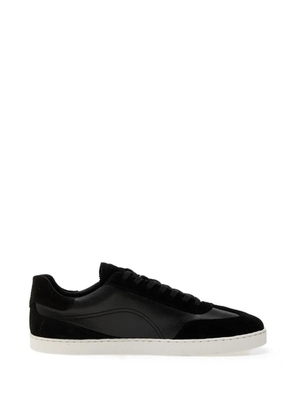 GROUNDIES suede-panelled leather sneakers - Black