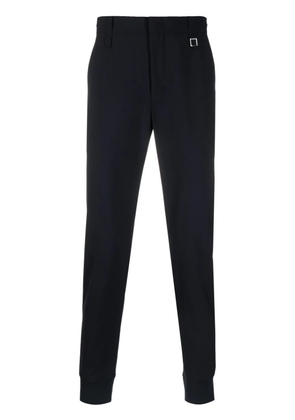 Wooyoungmi logo-plaque tailored trousers - Blue