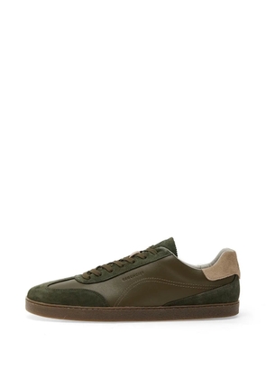 GROUNDS panelled suede-trim sneakers - Green